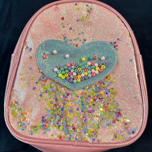 Kids Pink Confetti Backpack - Picture 2 of 4